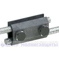 Продольный (параллельный) соединитель круглого проводника 6-8 мм, сталь оцинк.